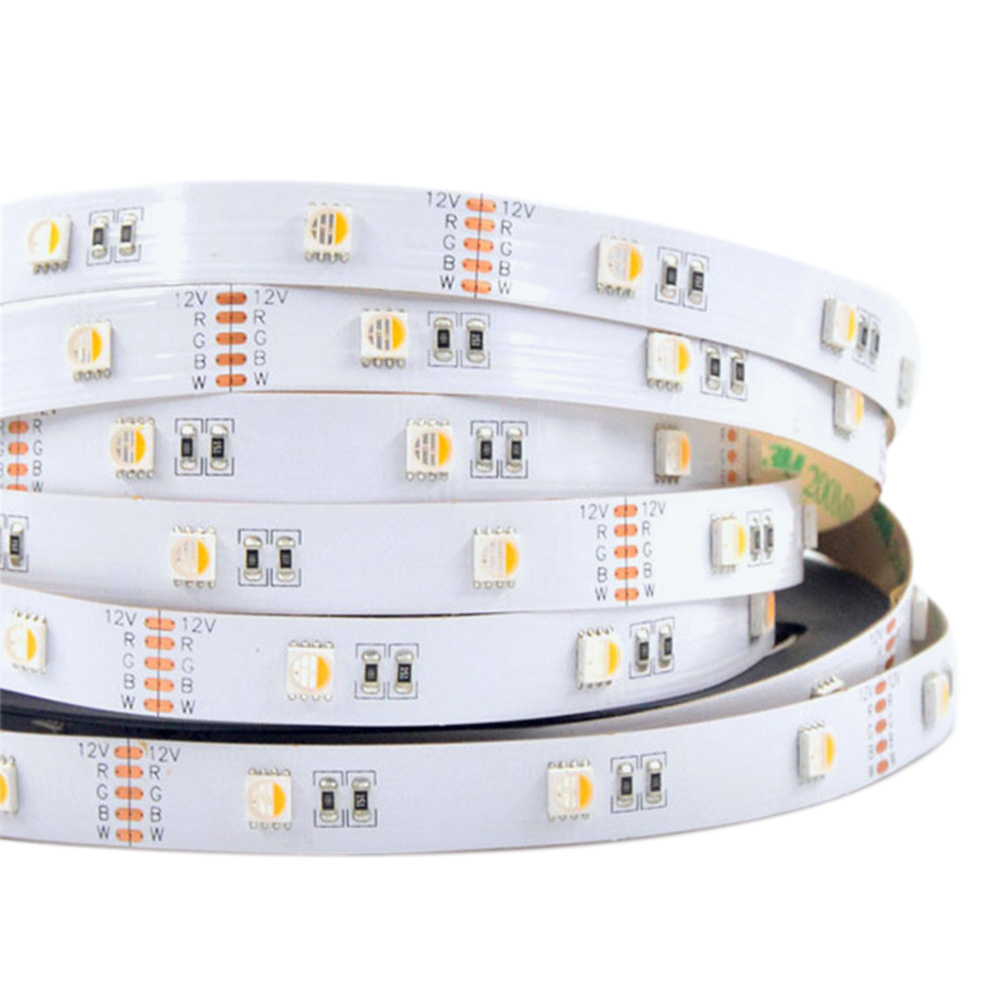 RGB+White Color Changing LED Lights - 12V 30LEDs/m LED Strip - 3000K/6000K